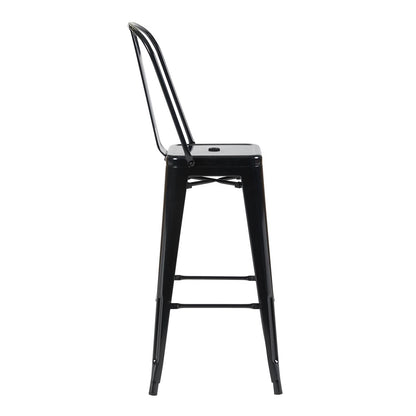 Bistro Pack Of 4 30 Black Bar Chairs