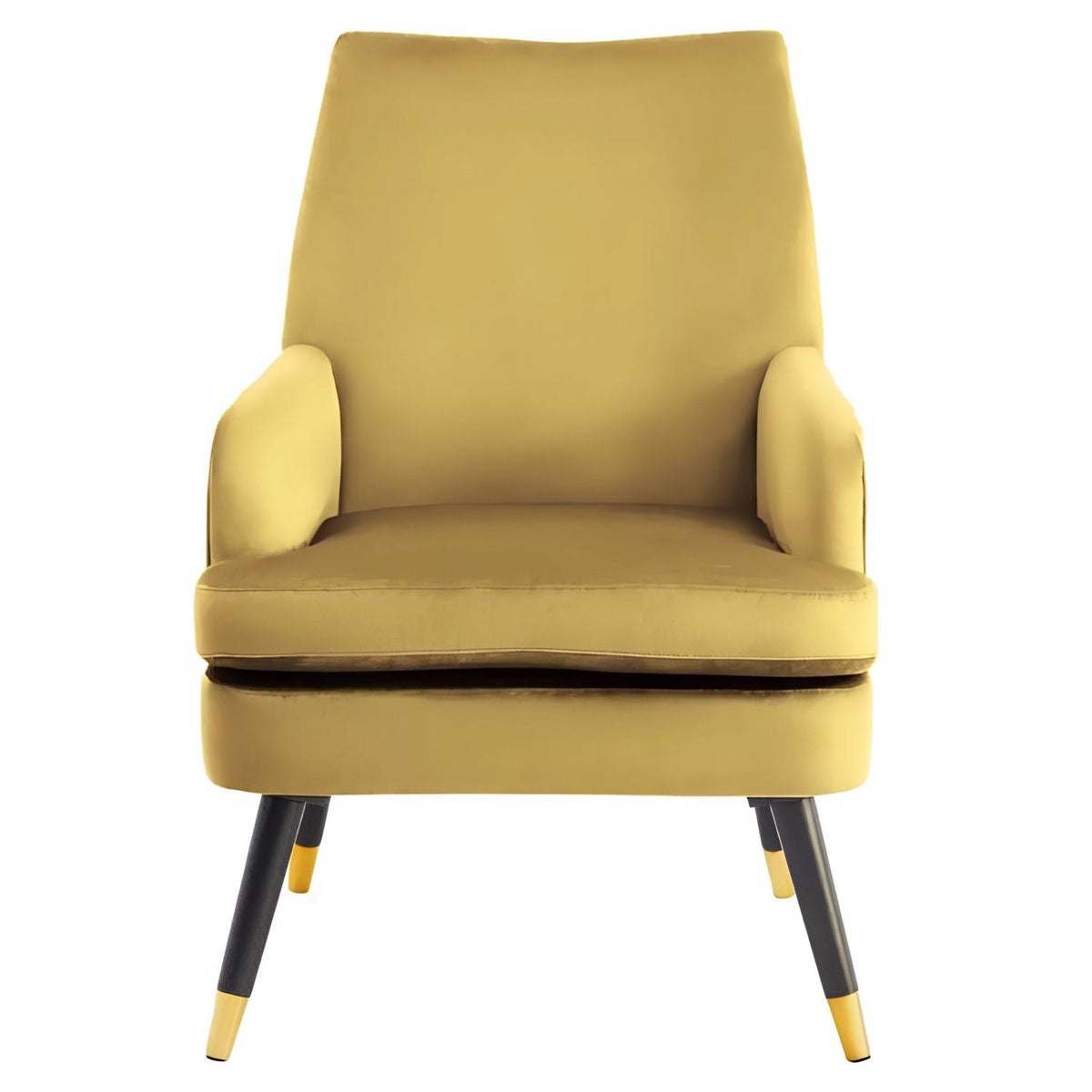 Loretta Accent Chair Mustard Velvet Padded Armchair