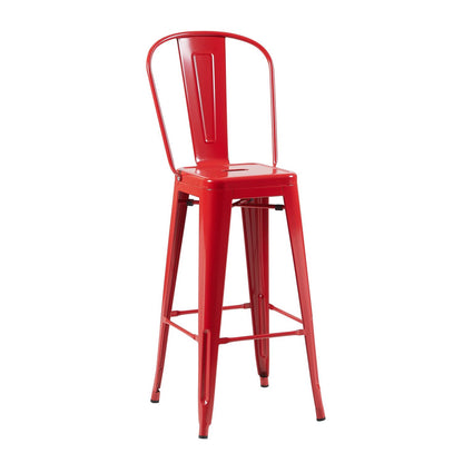 Bistro Pack Of 4 30 Red Bar Chairs