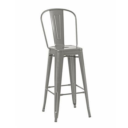 Bistro Pack Of 4 30 Silver Bar Chairs