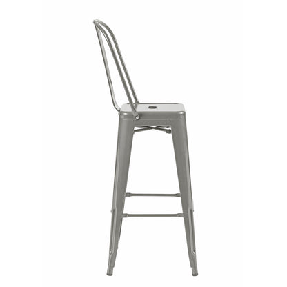 Bistro Pack Of 4 30 Silver Bar Chairs