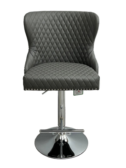 Valentino Hudson Grey PU Bar Stool