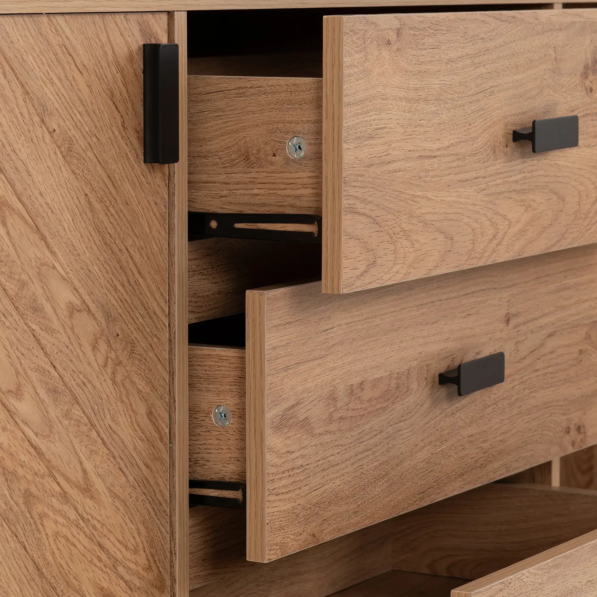 Leon 2 Door 3 Drawer Sideboard   Medium Oak Effect 2023  06