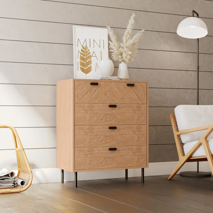 Leon 3+2 Drawer Chest   Medium Oak Effect 2023  08 Dx