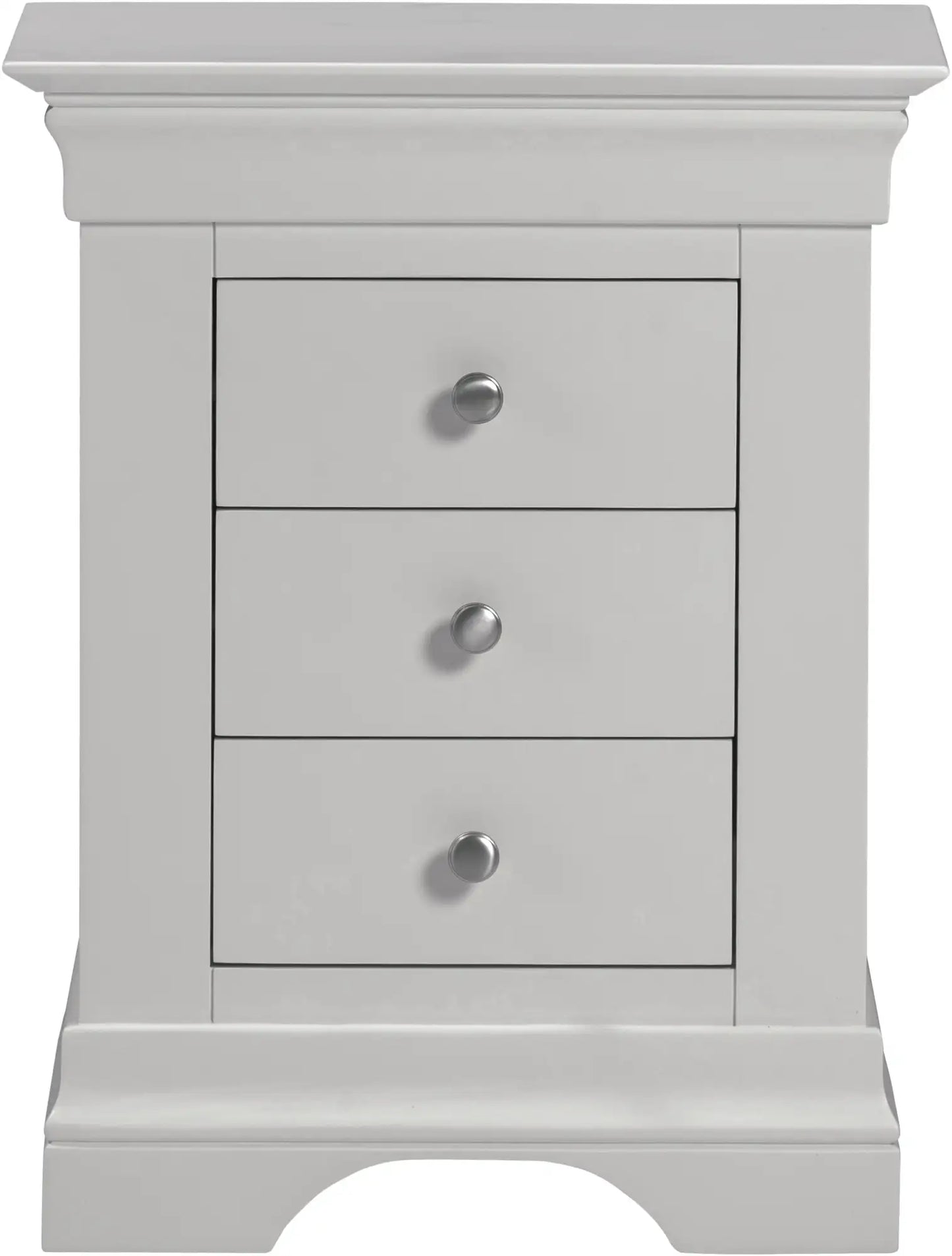 Bordeaux 3 Drawer Bedside   Pebble Grey  03