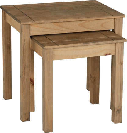 Panama Nest Of 2 Tables Natural Wax 2019 01