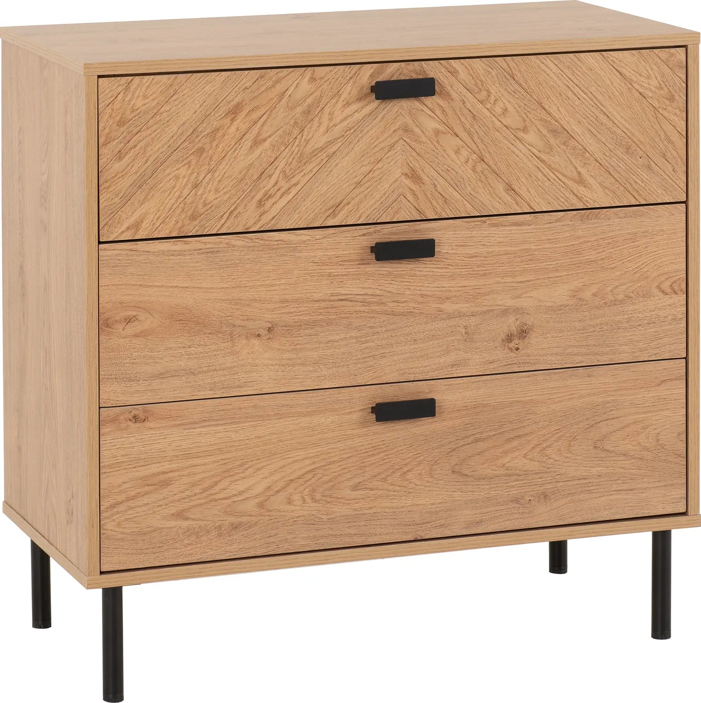 Leon 3 Drawer Chest   Medium Oak Effect 2023  01