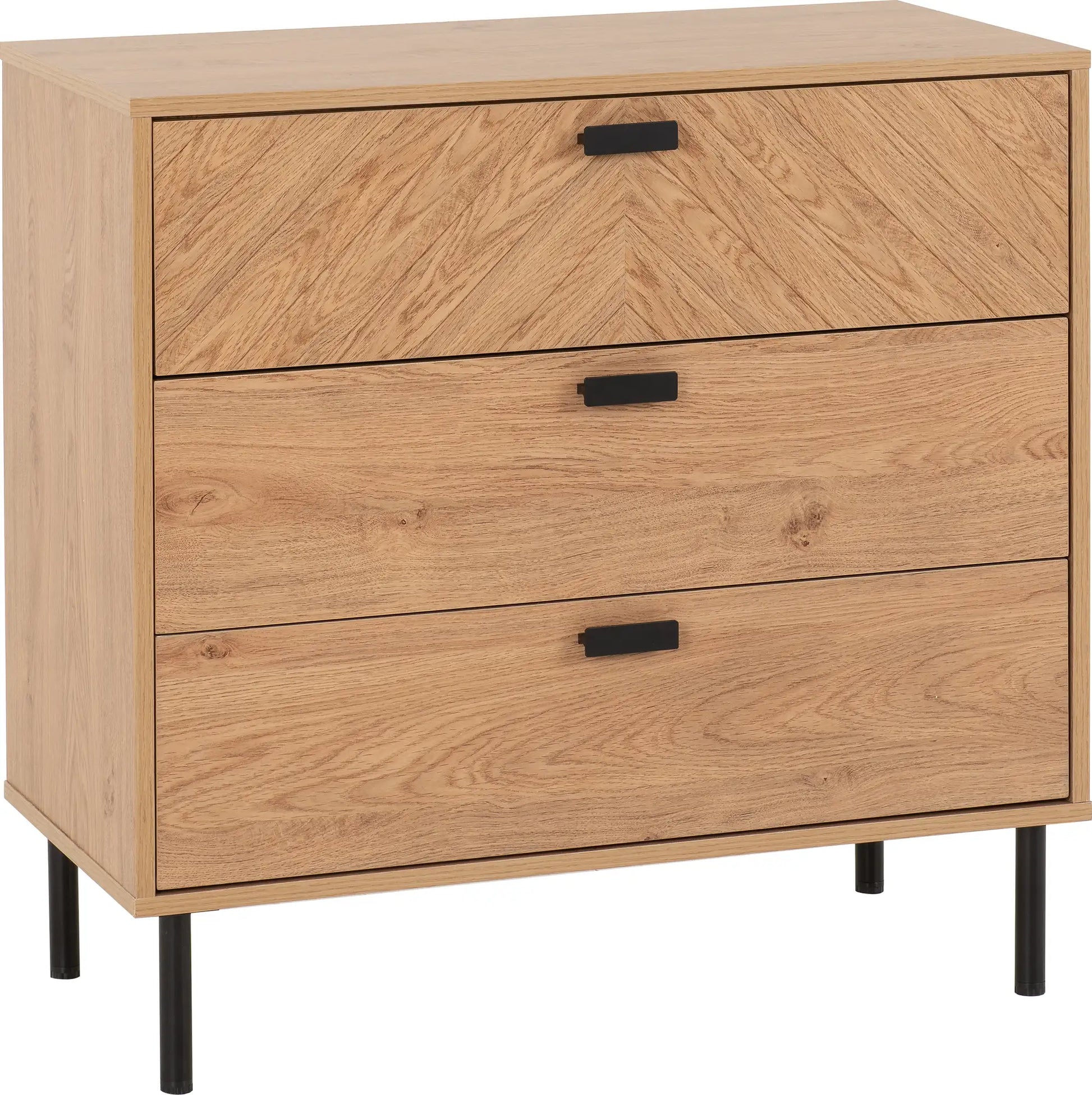 Leon 3 Drawer Chest   Medium Oak Effect 2023  01