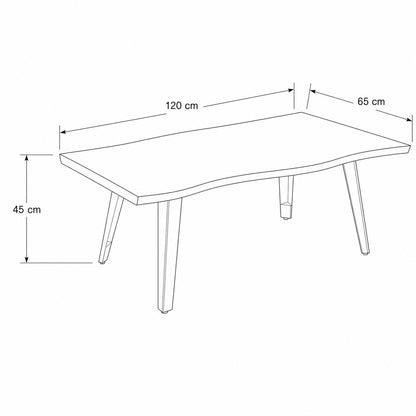 Nassau Wave Edge Coffee Table - Oak