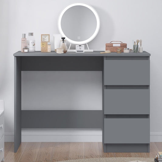 Stora 3 Drawer Dressing Table - Matt Dark Grey