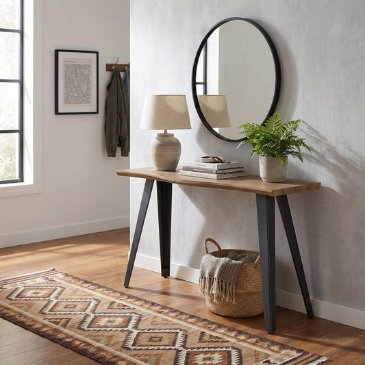 Nassau Wave Edge Console Table - Oak
