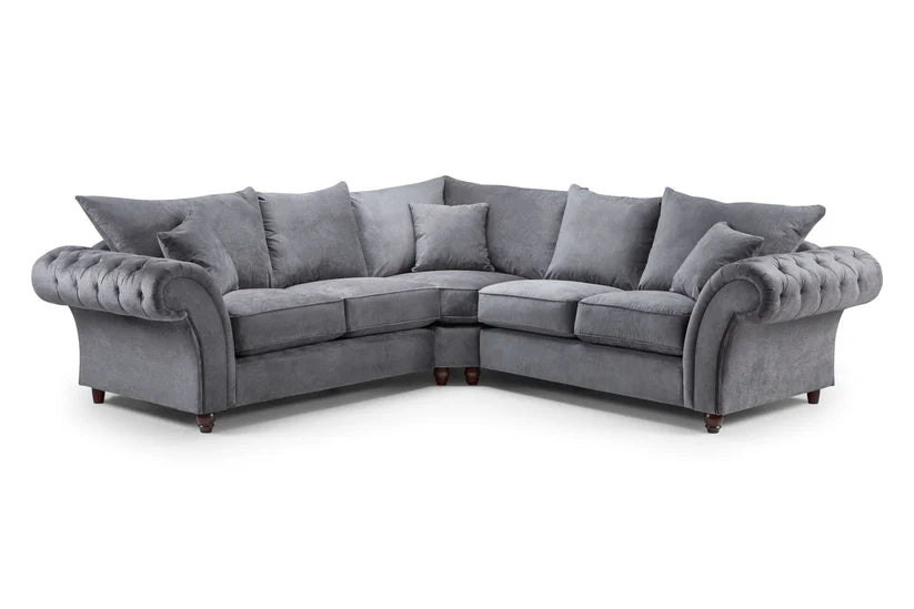 Windsor Fullback Large Corner Sofa – Grey