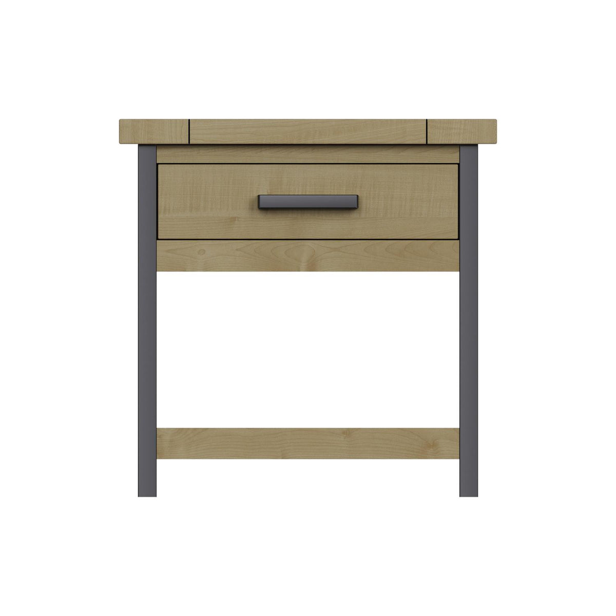 Lowry 1 Drawer Side Table Driftwood Lacquered Solid Reclaimed Pine