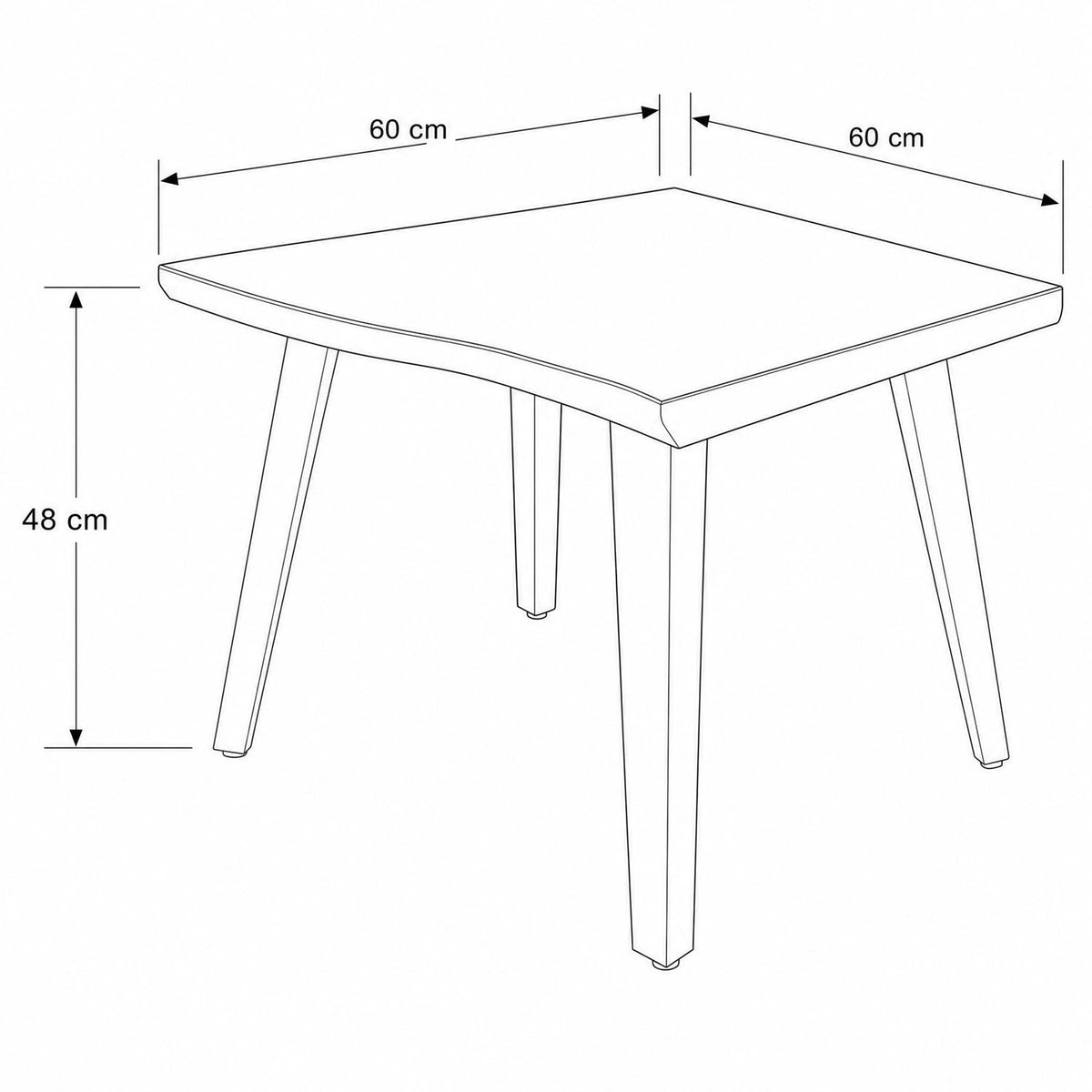 Nassau Wave Edge Lamp Table - Oak