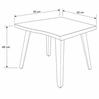 Nassau Wave Edge Lamp Table - Oak