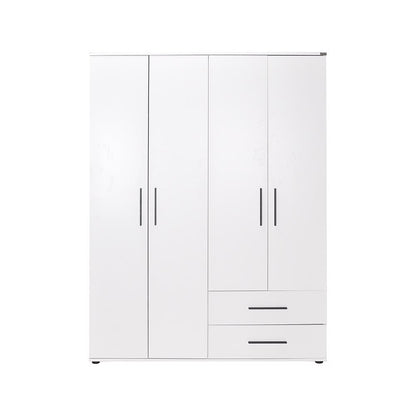 Adore Matt White 4 Door 2 Drawer Combi Wardrobe with Shelves