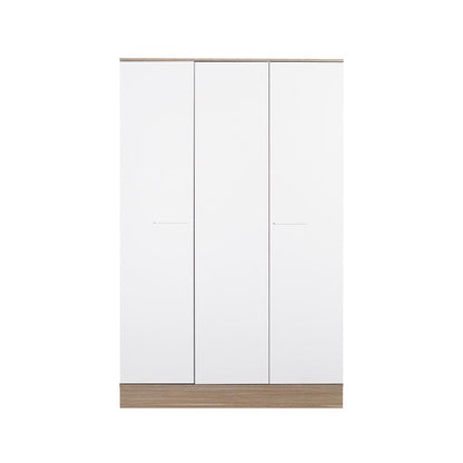 Adore Teen White & Oak 3 Door Wardrobe with Shelves