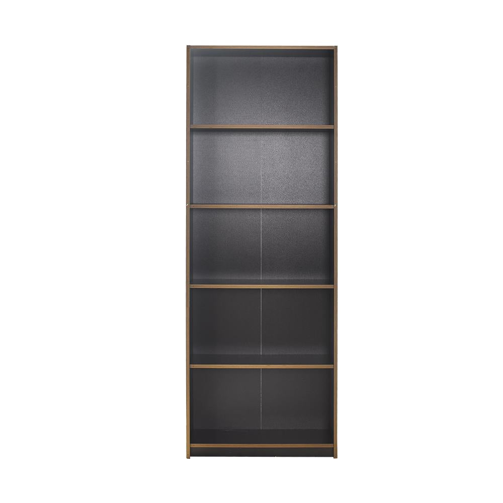 Adore Anthracite Grey Tall 5 Tier Bookcase Shelving Unit