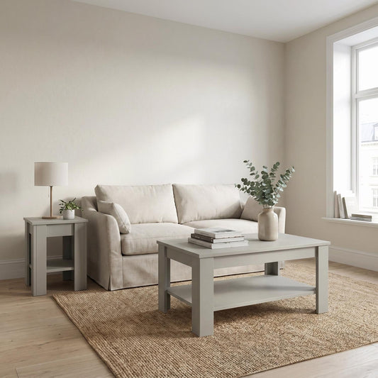 Promo Green Coffee & Lamp Table Set