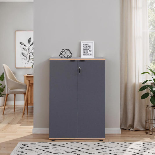 Adore Rio Anthracite Grey Office Filing Cabinet - Lockable Storage
