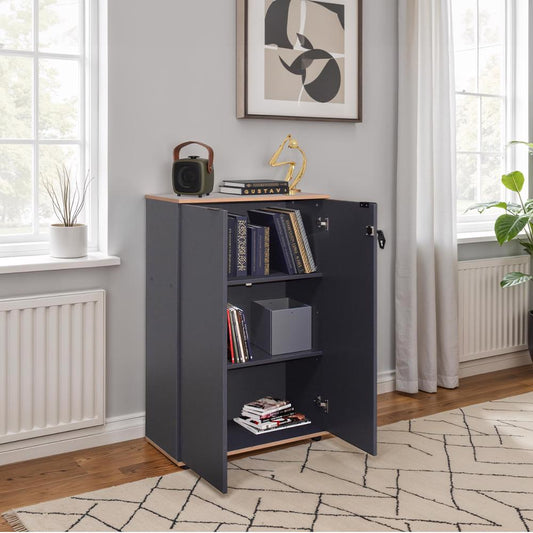 Adore Rio Anthracite Grey Office Filing Cabinet - Lockable Storage