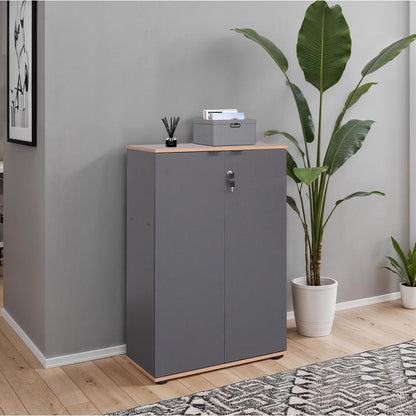 Adore Rio Anthracite Grey Office Filing Cabinet - Lockable Storage