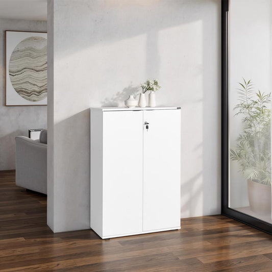 Rio Matt White Office Filing Cabinet - Lockable Storage