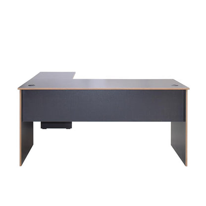 Adore Rio Anthracite Grey Corner Desk with Oak Trim - Large Reversible Office Desk