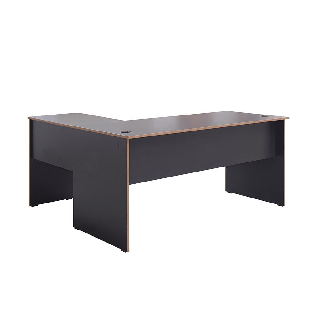 Adore Rio Anthracite Grey Corner Desk with Oak Trim - Large Reversible Office Desk