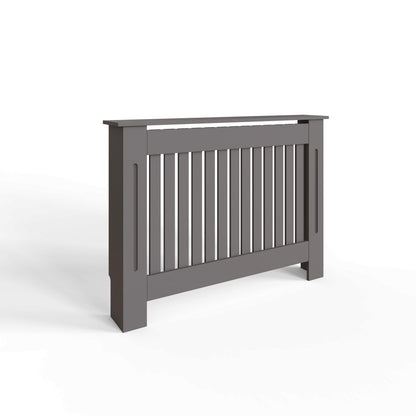 Vertical Slat Medium MDF Grey Radiator Cover