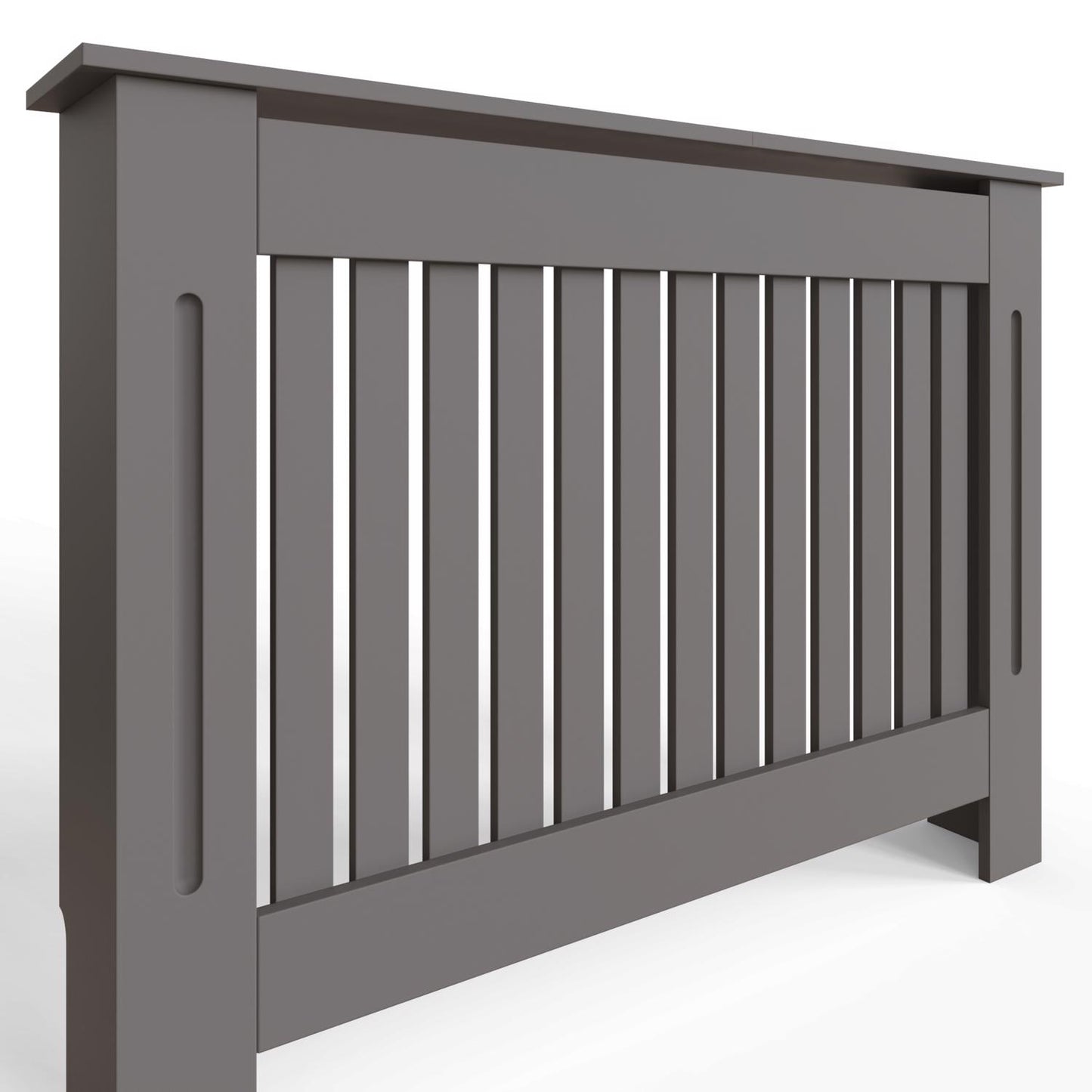 Vertical Slat Medium MDF Grey Radiator Cover
