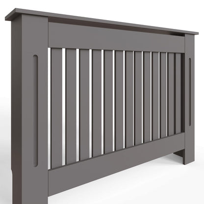 Vertical Slat Medium MDF Grey Radiator Cover