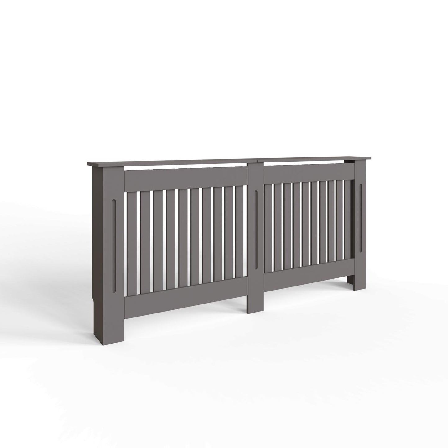 Vertical Slat Extra Large MDF Grey Radiator Cover