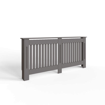 Vertical Slat Extra Large MDF Grey Radiator Cover