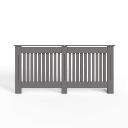 Vertical Slat Extra Large MDF Grey Radiator Cover