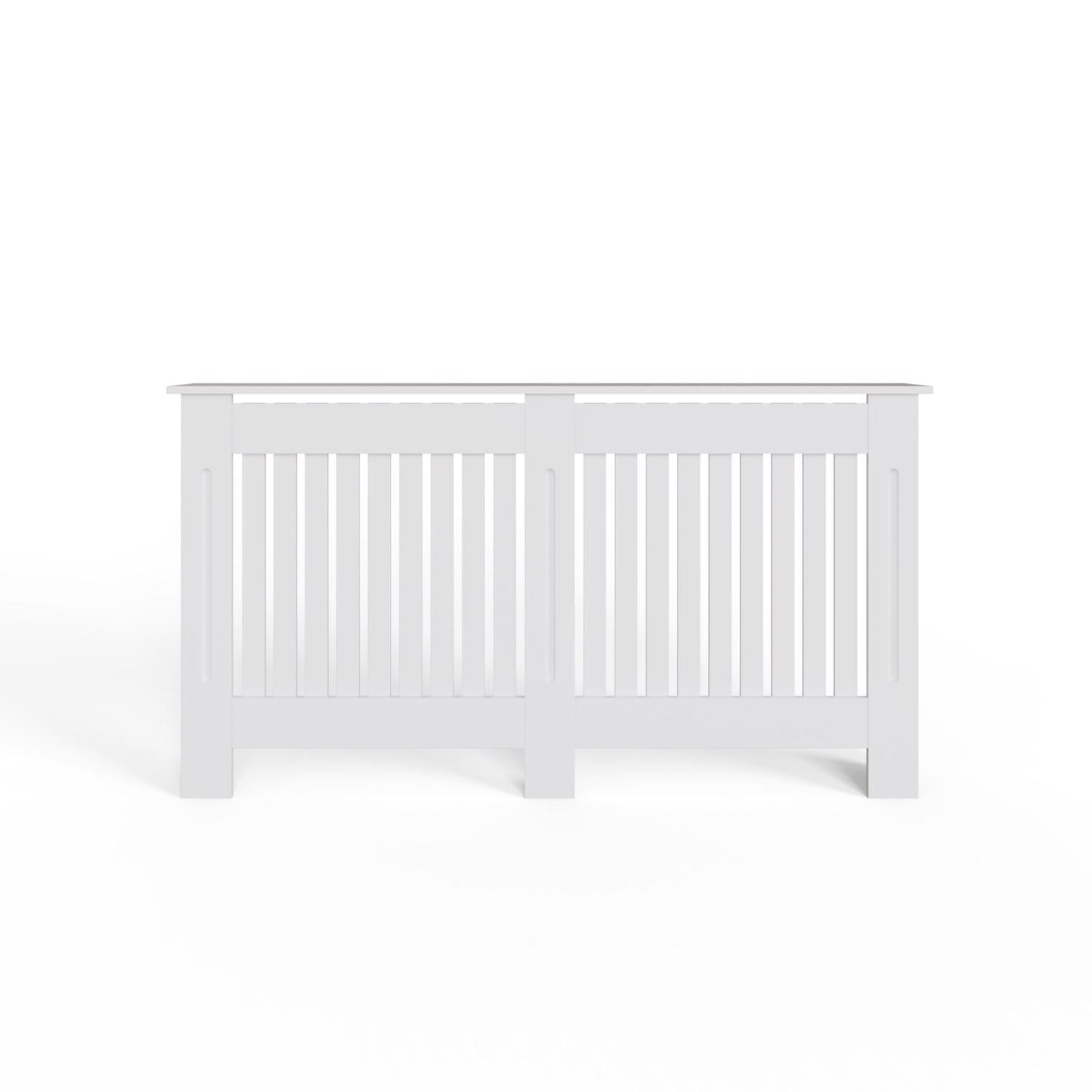 Vertical Slat Large MDF White Radiator Cover