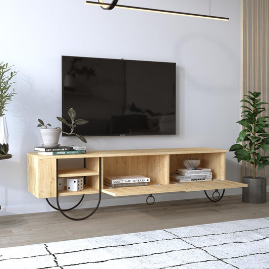 Norfolk Modern TV Unit Multimedia Centre Oak with Storage