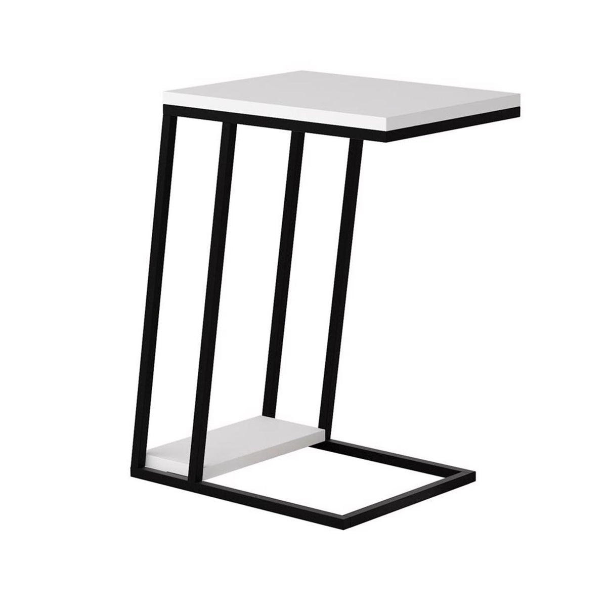 Pal 2 Tier White Sofa End Table
