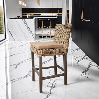 Maya Bar Stools Greywash Set of 2