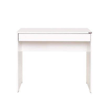 Adore Matt White Laptop Study Desk with Full Width Drawer