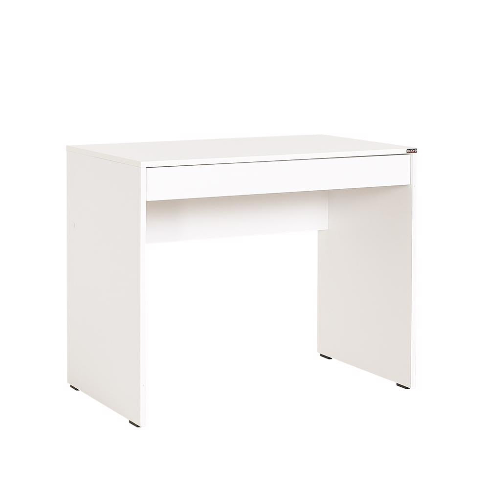 Adore Matt White Laptop Study Desk with Full Width Drawer