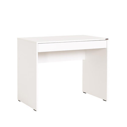 Adore Matt White Laptop Study Desk with Full Width Drawer