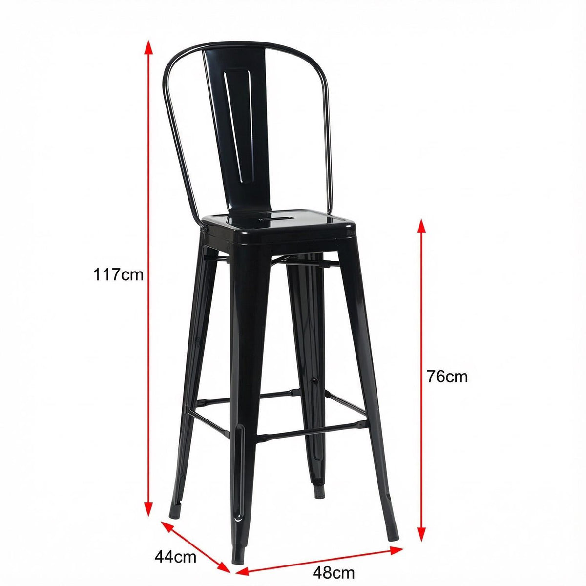 Bistro Pack Of 4 30 Black Bar Chairs