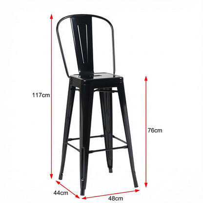 Bistro Pack Of 4 30 Black Bar Chairs