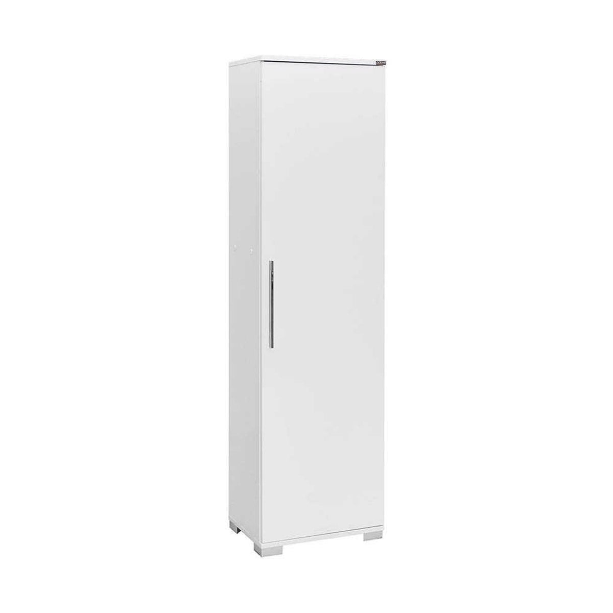 Adore White High Gloss 1 Door Storage Unit with Shelves - Multi-Purpose Cabinet