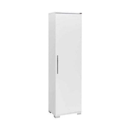 Adore White High Gloss 1 Door Storage Unit with Shelves - Multi-Purpose Cabinet