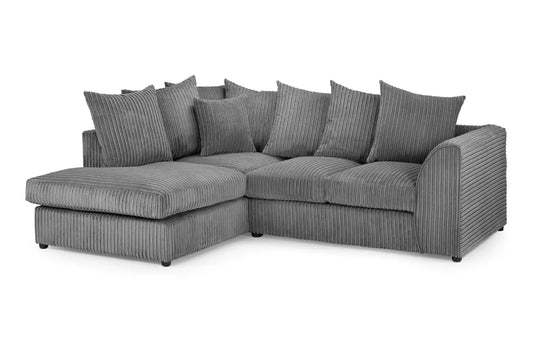 Harley Jumbo Corner Sofa – Grey