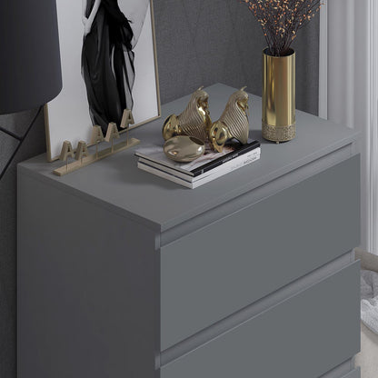 Stora 3 Drawer Chest of Drawers - Matt Dark Grey