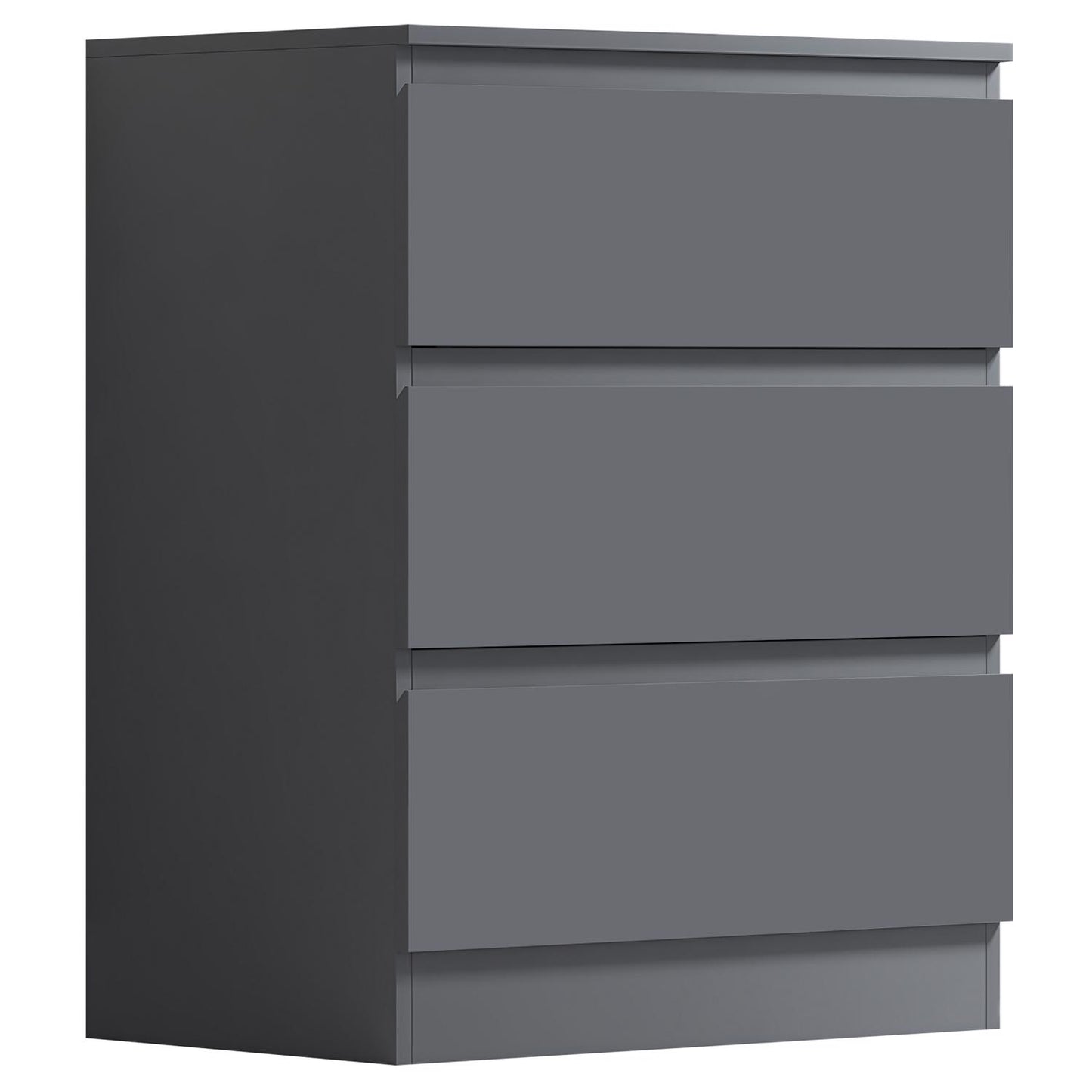 Stora 3 Drawer Chest of Drawers - Matt Dark Grey