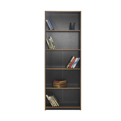 Adore Anthracite Grey Tall 5 Tier Bookcase Shelving Unit